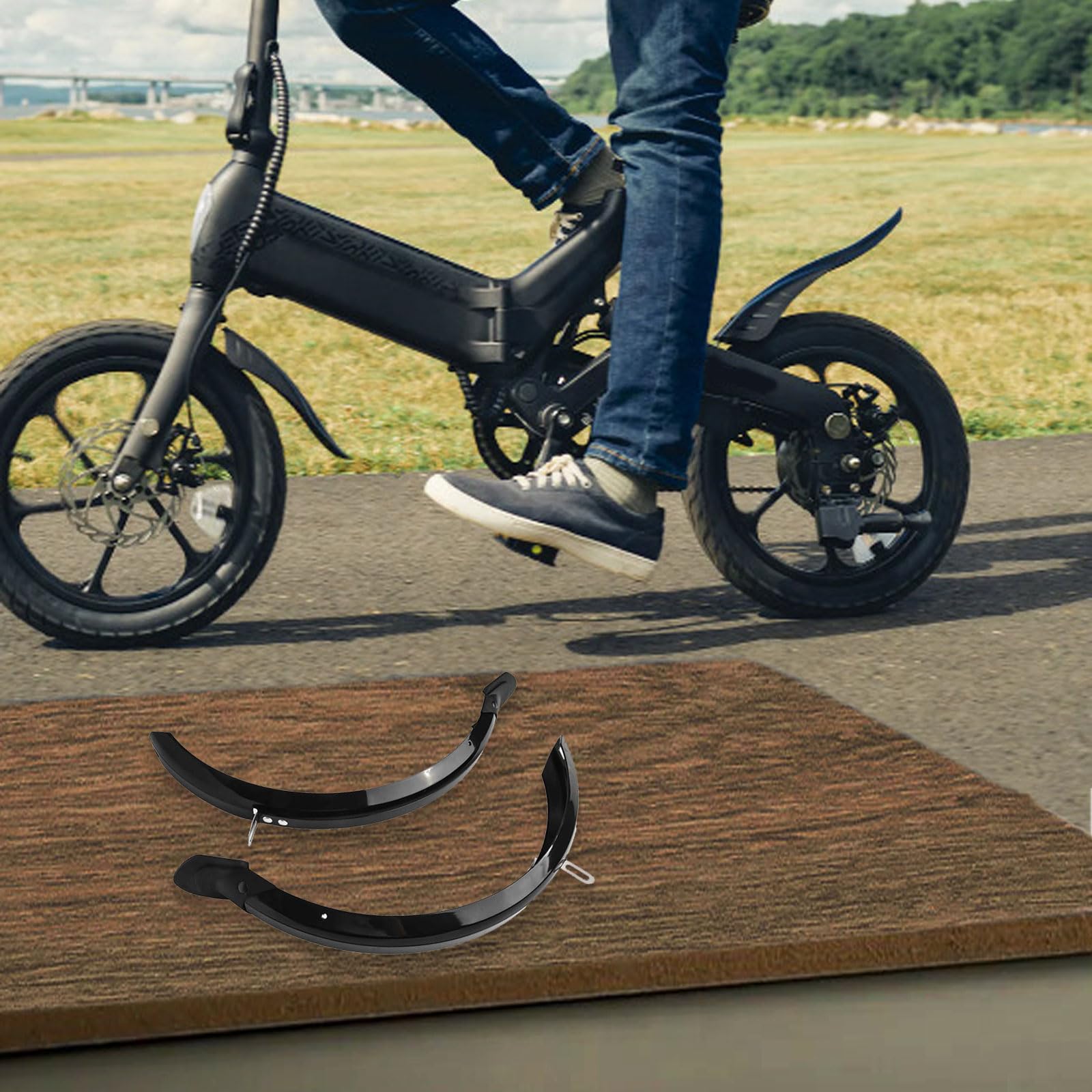 ZAMETTER Schutzblech 16 Zoll Kinderfahrrad Schutzblech Regenabweisendes Fahrrad Schutzblech Set FüR L FalträDer Vorne Und Hinten Schutz(40.6 cm V Bremse) Auto & Motorrad
