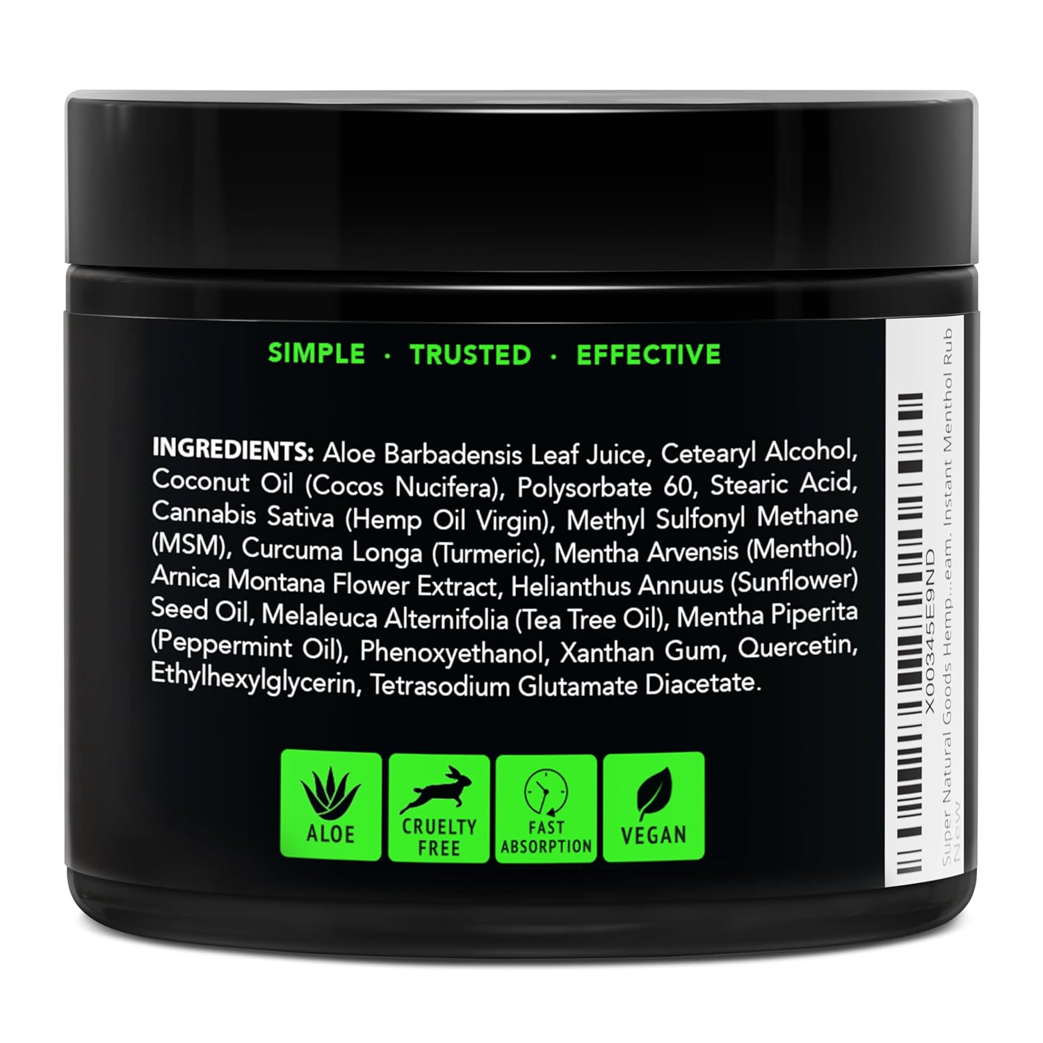 Magic Hemp Cream with Hemp Oil, Turmeric, Arnica & Menthol – Botanical Cream with a Cooling Sensation for Localized Application (8oz)