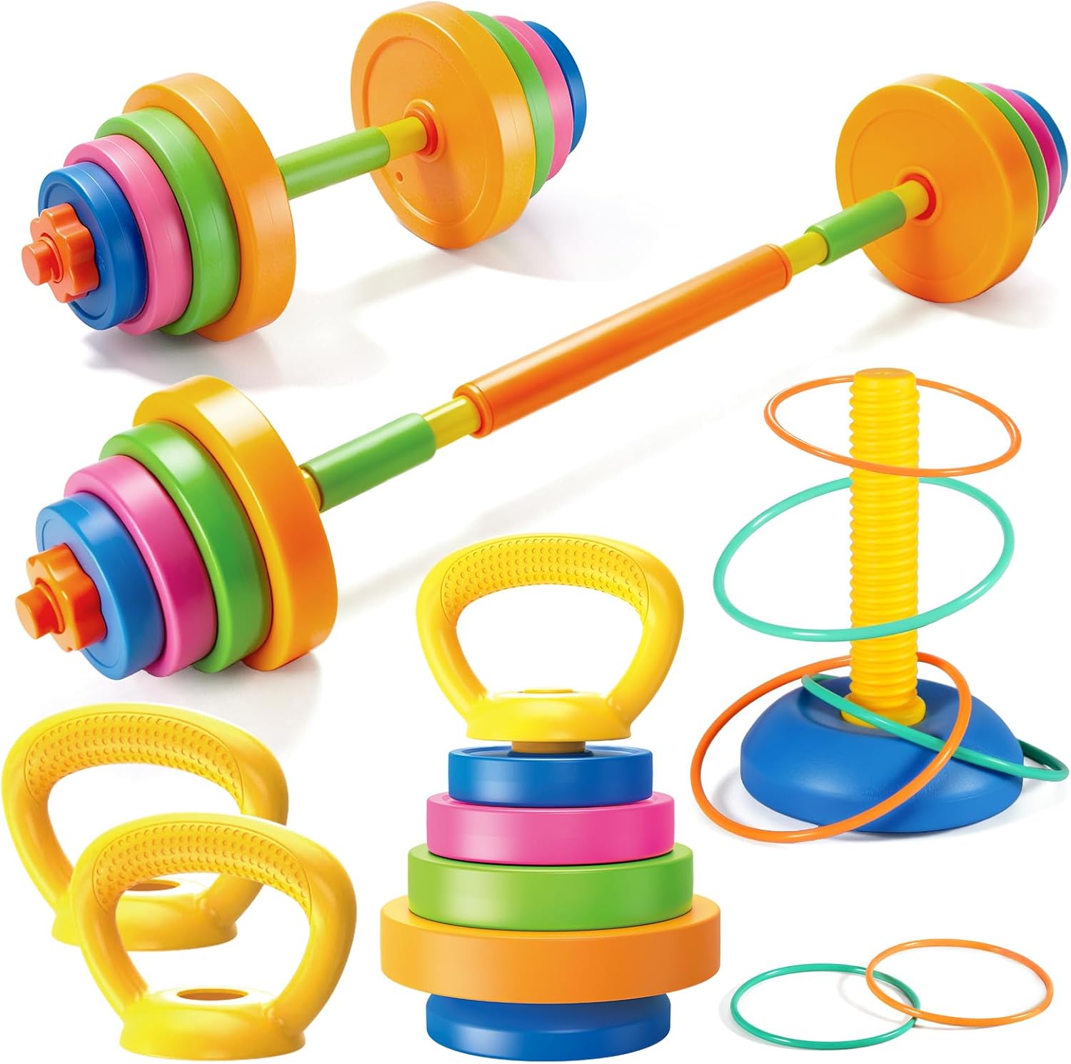 5-IN-1 Kids Weight Set, Kids Workout Equipment , Kid Exercise Equipment Toy