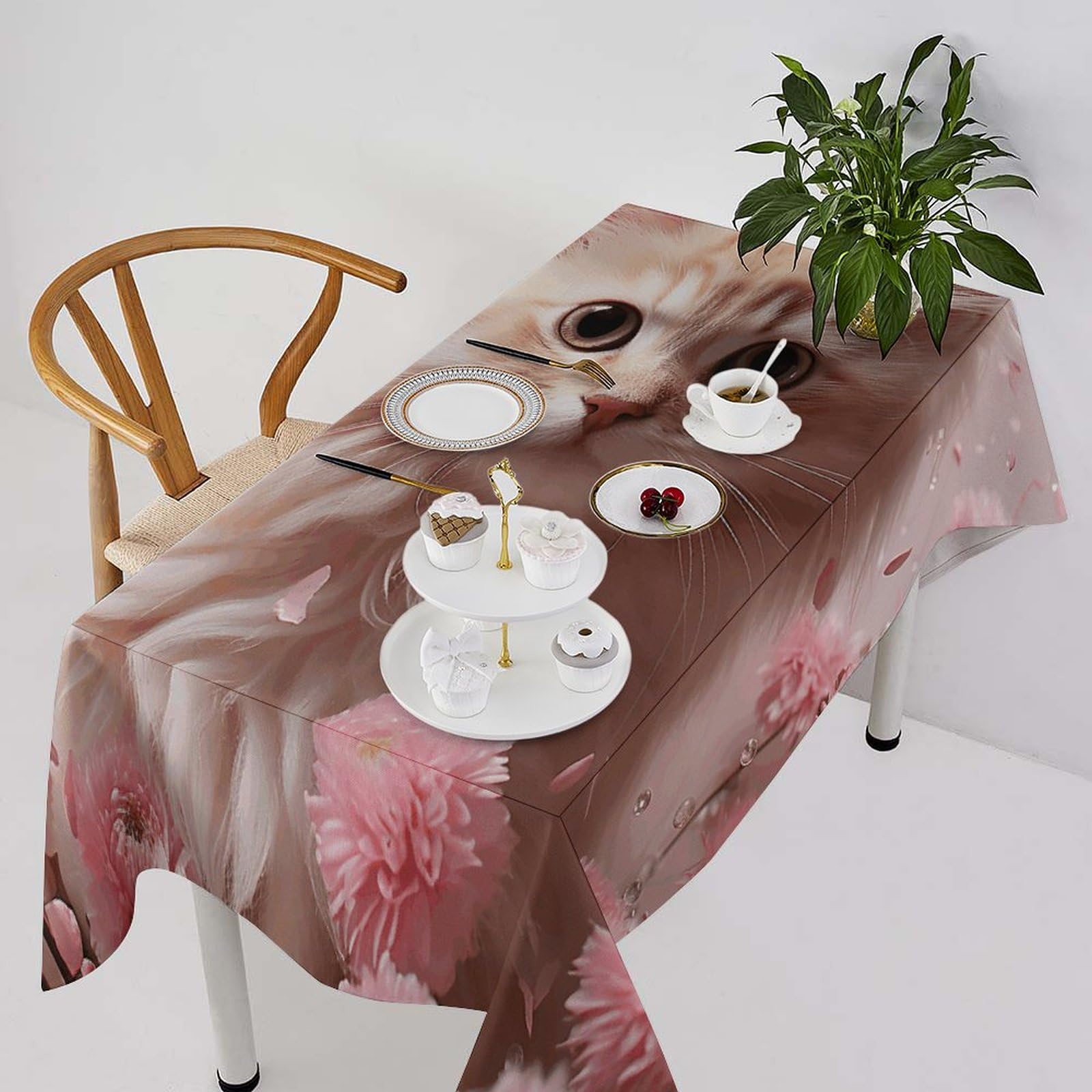 Nappe lavable rectangulaire pour nettoyer facilement la table de cuisine