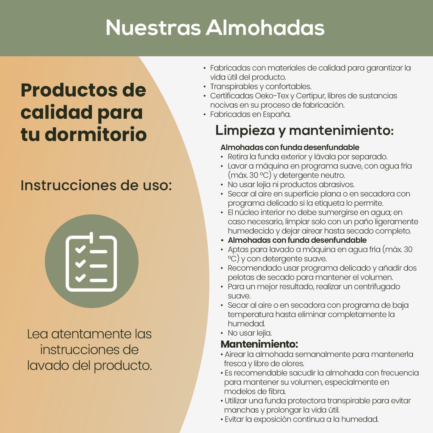 Homey – Almohada Viscoelástica Bio Ceramic Sport | Núcleo Memory Foam para Alivio Cervical | Termorregulación FIR, Antialérgica y Transpirable | 2 Unidades de 70 cm