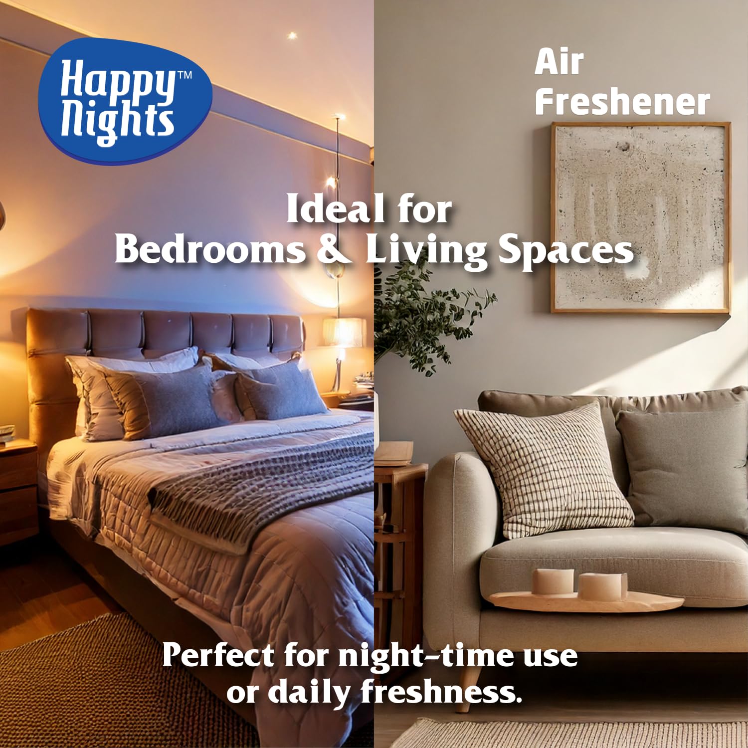 Shadow Securitronics Happy Nights Plug In Room Freshener Kit Combo|Jasmine,Champa & Rose Fragrance|Floral Room Freshener for Home,Office,Bedroom & Bathroom|3 Refills (45ml Each) + 1 Machine,Oil 4