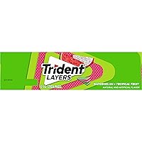 Vista 36 de 12 paquetes de 14 unidades cada uno; es decir, en total son 168 unidades de goma de mascar Trident Minty Sweet Twist sin azúcar sabor menta dulce.