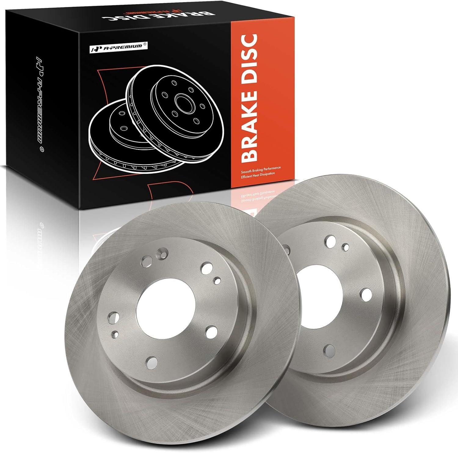 A-Premium 10.24 inch (260mm) Rear Solid Disc Brake Rotors Compatible with Select Honda Models - Civic 2016-2017 2019-2020 2022-2023, Insight 2019-2022, 2-PC Set