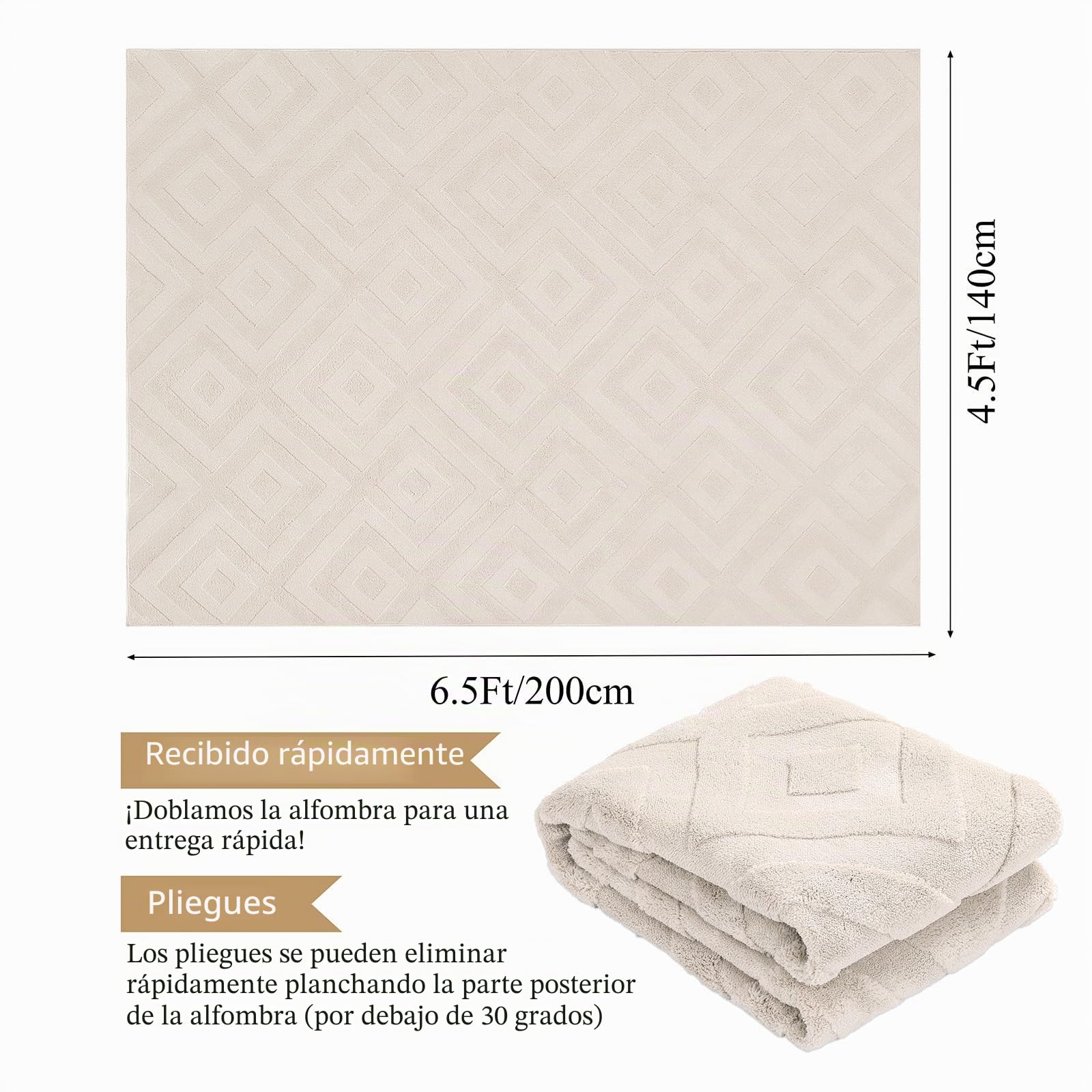 Enyhom Alfombra Salon Lavable a Máquina 140 x 200 cm, Grande Suave Alfombra Habitacion Geométrica Alfombra Dormitorio Moderno Resistente a Las Manchas Tapete Quarto Antideslizante Tapetes para Sala