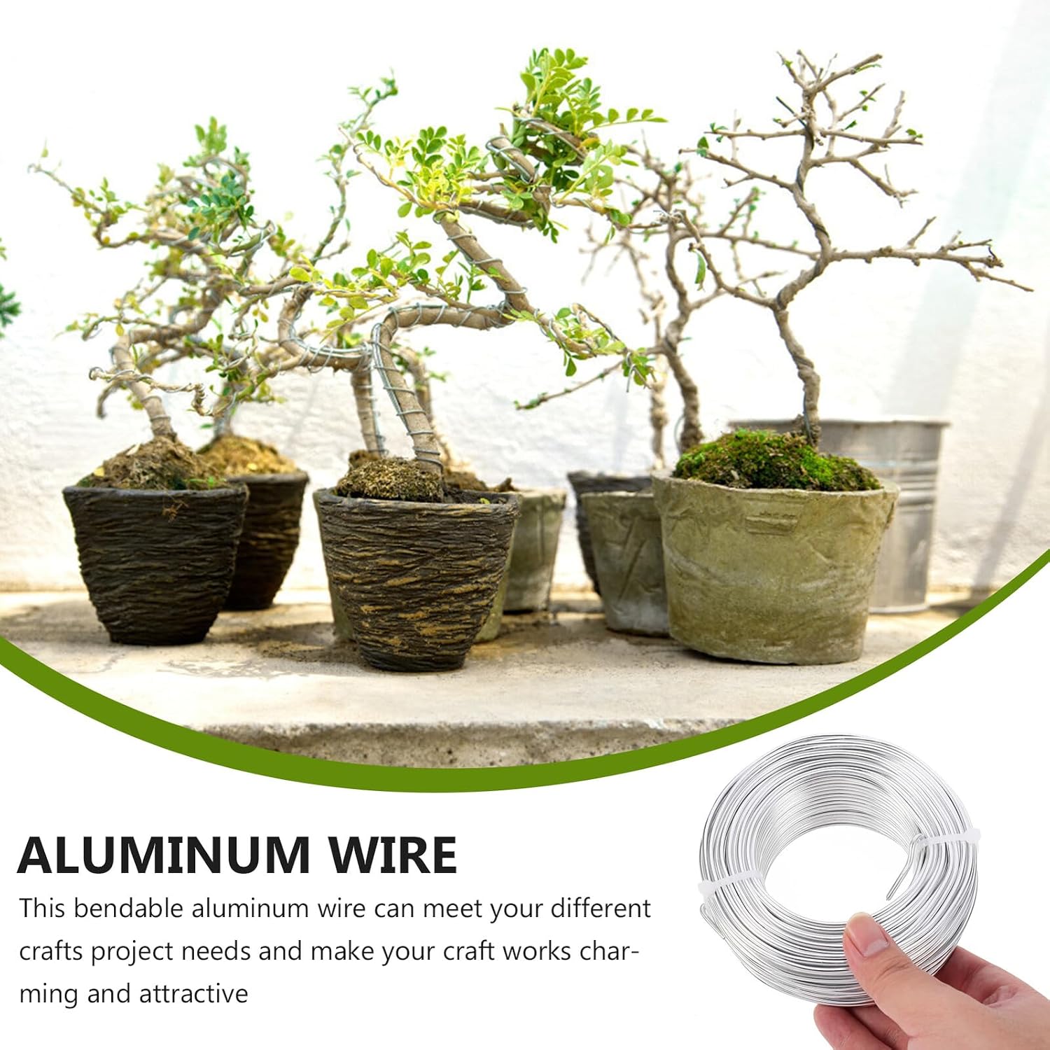 5mm Bendable Aluminum Jewelry Wire Roll for Crafting and Beading, Silver Color DIY Sculpting Wire for Jewelry Making and Artistic Wirework Supplies