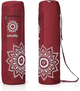 Wiselife Cotton Yoga Mat Bag Premium Carry Bag, Full Easy Access Zip, Multi Functional Storage Pockets & Adjustable Should... Price In India