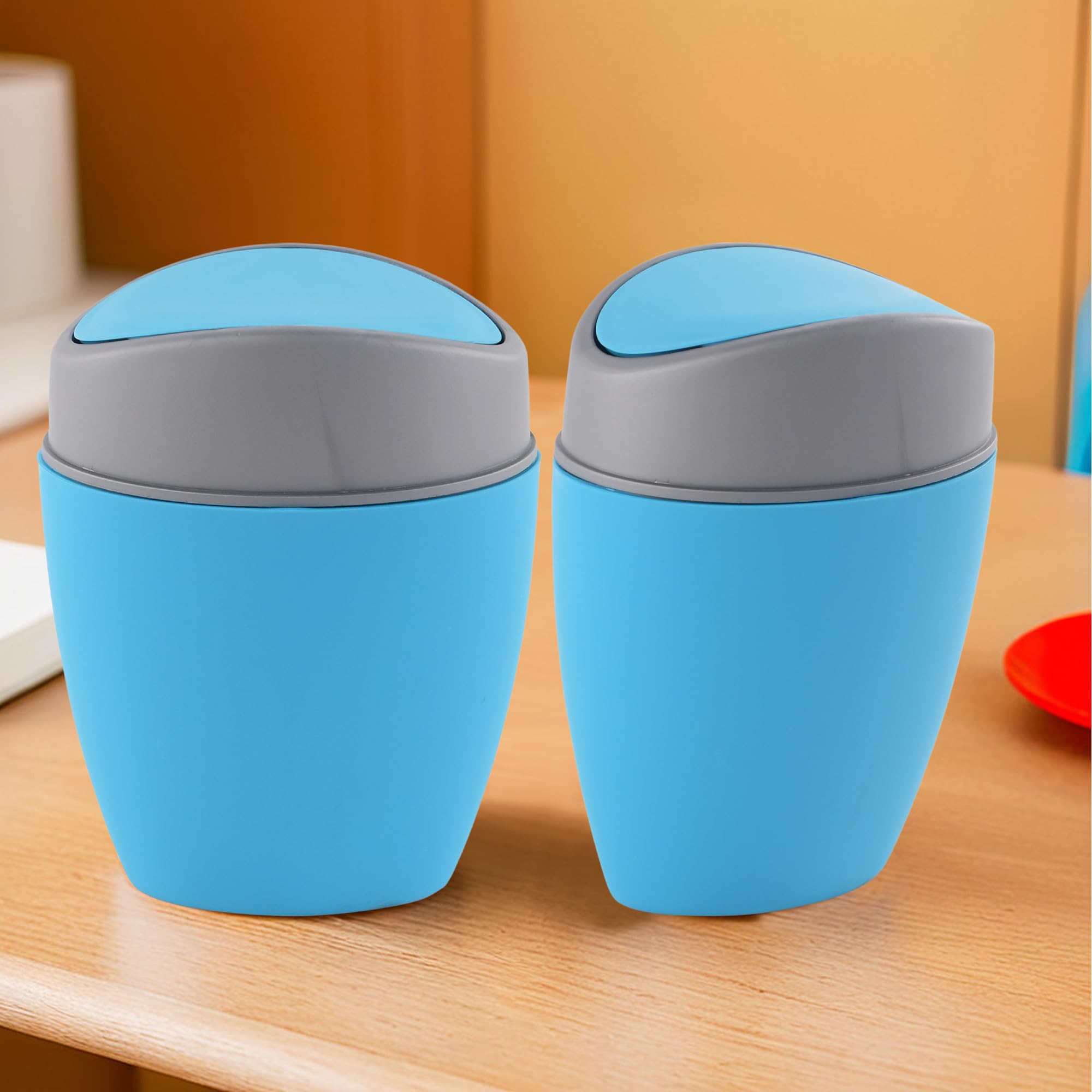 Mini Dustbin - 2.5L Swing Lid Trash Can -10