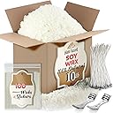 Organic Soy Candle Wax for Candle Making, 10 lbs Natural Candles Making Supplies, Beeswax-Free, Paraffin-Free, Pure Soy Wax Flakes Perfect for Candles, Tealights and Melts