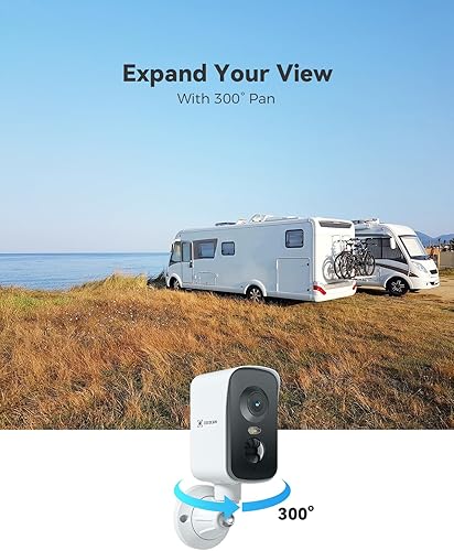 Miniatura 3 de COCOCAM Cámara de seguridad celular magnética portátil 4G inalámbrica, cámara 2K para interiores y exteriores, para caravana, campamento, viajes,