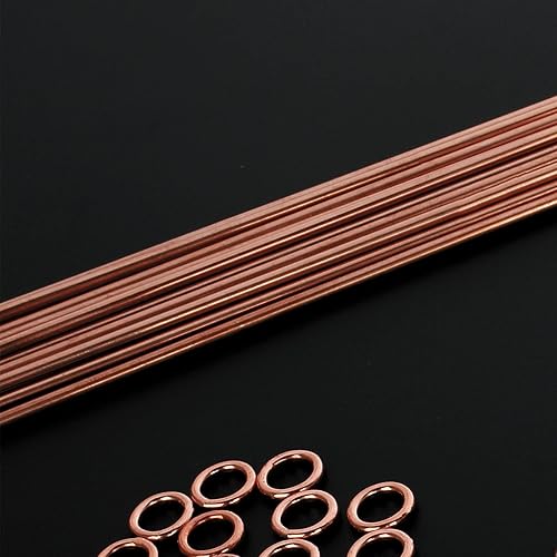 Miniatura 7 de BLUEFIRE 40 varillas de soldadura de latón desnudo de 1/2 libra, fácil flujo, varillas redondas sólidas de diámetro 1/16 pulgadas x longitud 14