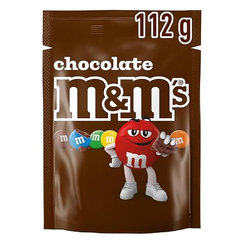 M&M's Milk Chocolate Crispy Shell Sweets Sharing Snacks Pouch 112g | Chocolate Pouch with Crispy Shell, Ideal for Movie Night Sweets, Console Gaming, Study Session Treats & Snacking - 112 g (Pack of 1)