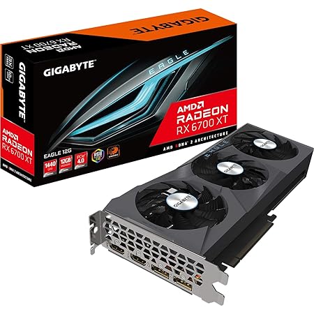 GIGABYTE RX6700 XT Eagle 12GD Carte Graphique Taille Unique Noir