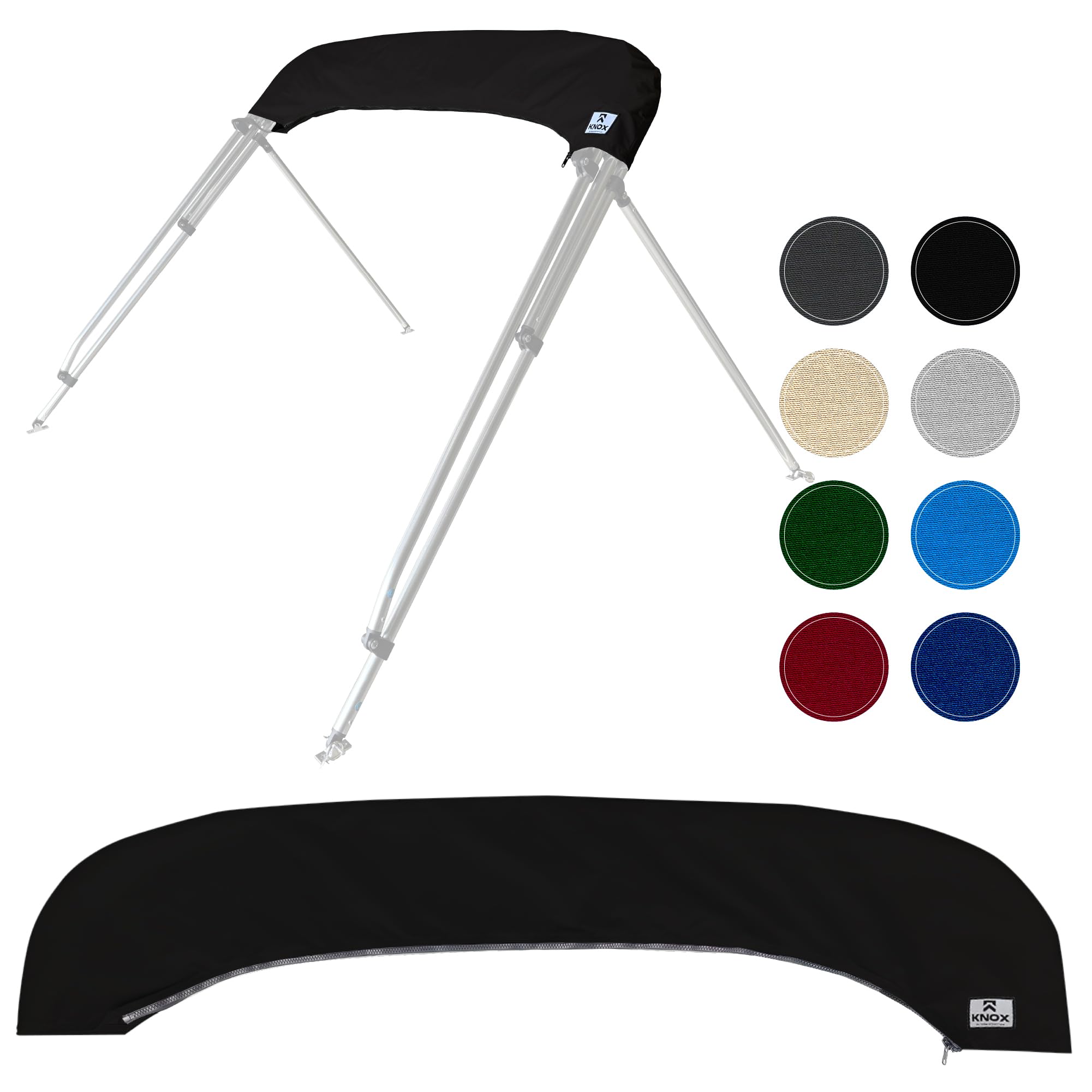 Bimini Top Boot Cover Replacement, Fits 3 Bow & 4 Bow Bimini Tops for Boats, 900D Marine Grade Canvas, Fadeproof, Waterproof Sun Shade Boat Canopy