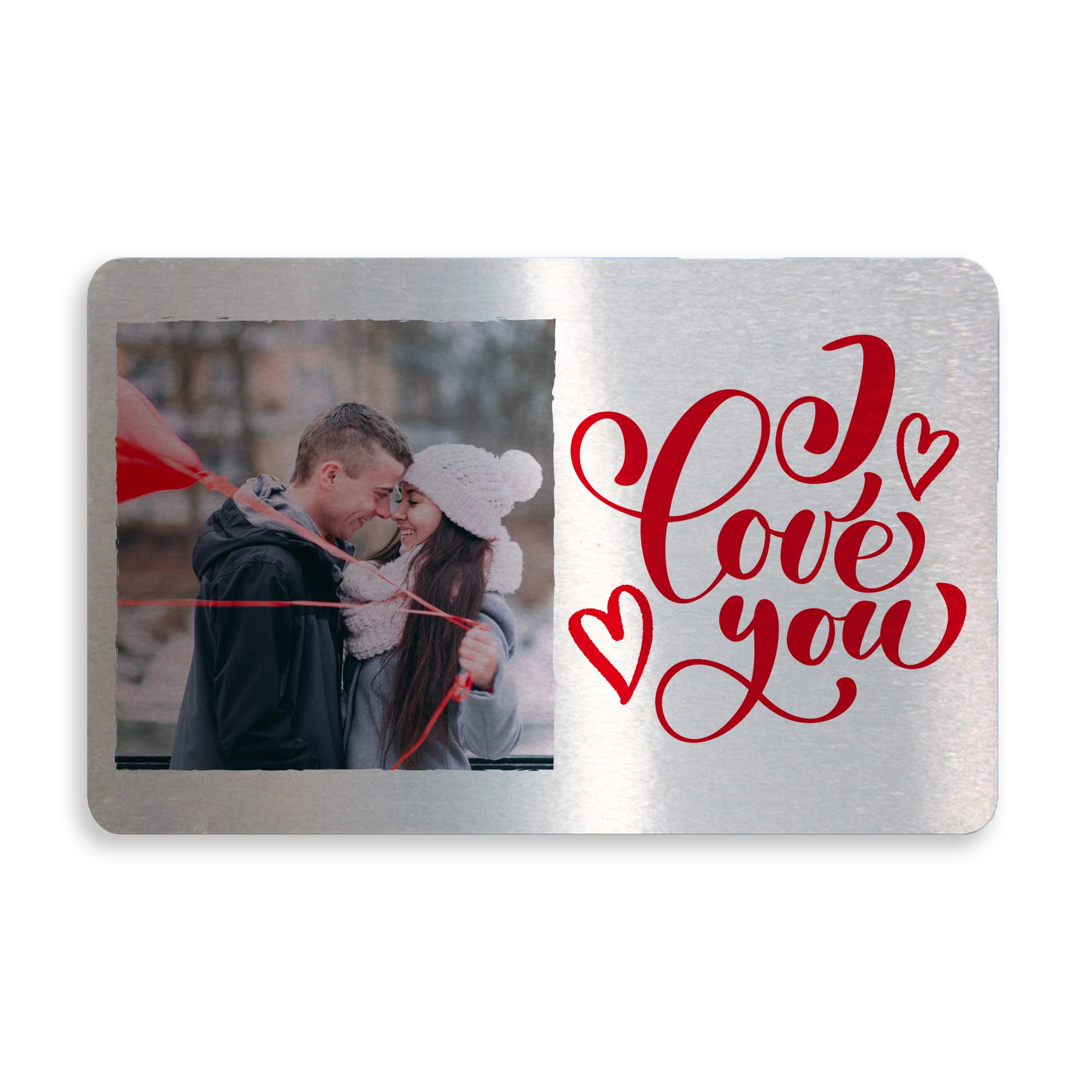 RED OCEAN Personalised Metal Photo Gift For Boyfriend Husband Novelty Christmas For Him Her