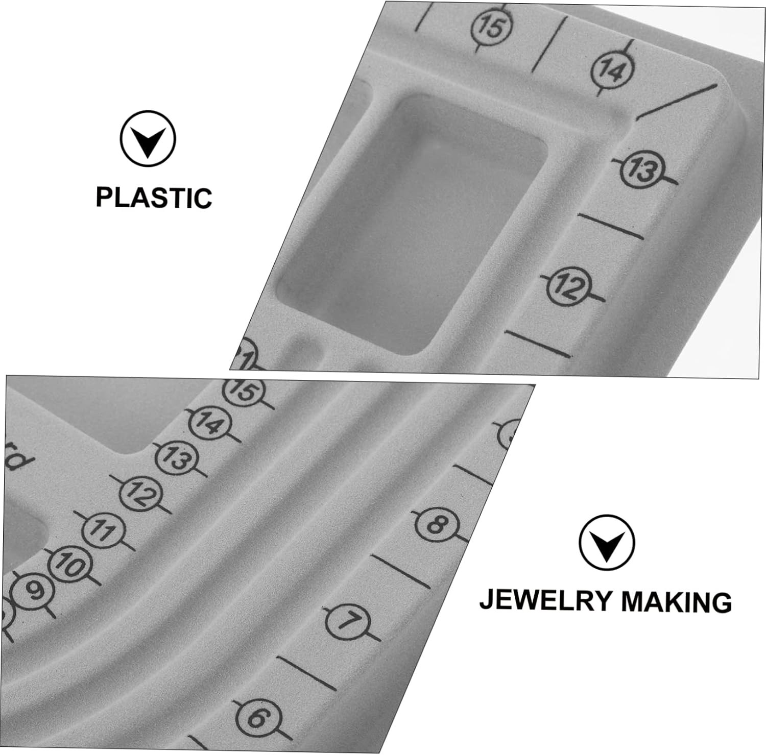 Gogogmee 2Pcs Jewelry Tray Bead Board for DIY Craft Bead Measuring Tools for Necklace Design Compact Bead Board with Fine Details for Crafting and Organizing Beads