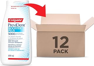 Colgate PreviDent 5000ppm Booster Plus Toothpaste, Spearmint, 100 mL - 12 pack