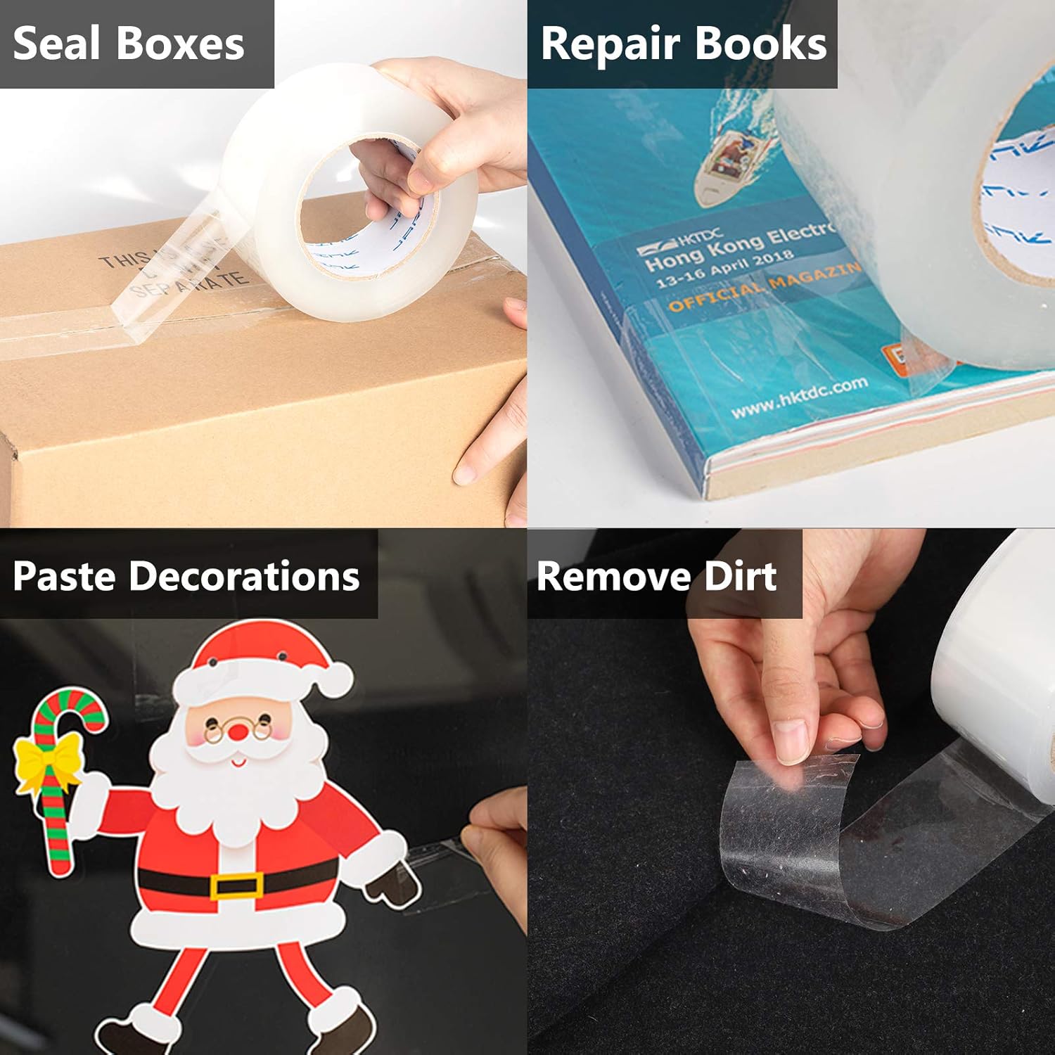 JARLINK Clear Packing Tape (12 Rolls), Heavy Duty Packaging Tape for Shipping Packaging Moving Sealing, 3.2mil Thick, 1.88 inches Wide, 60 Yards Per Roll, 720 Total Yards : Office Products