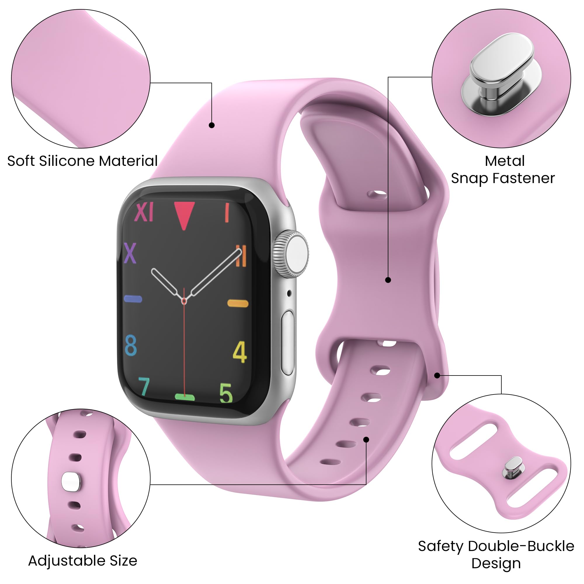 Kounlsyam 24 Pack Bands Compatible with Apple Watch Band 49mm 45mm 44mm 42mm 41mm 40mm 38mm for Women Men, Sport Silicone Breathable Replacement Strap for iWatch Series Ultra 9 8 SE 7 6 5 4 3 2 1