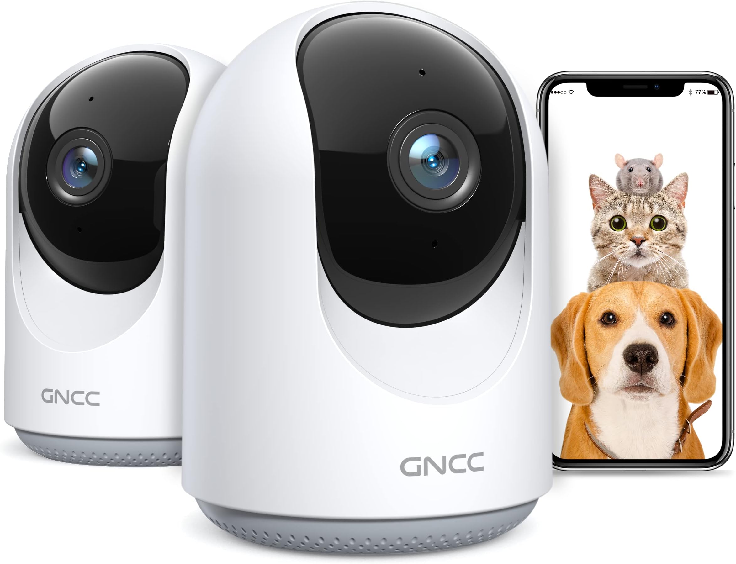 Pet Camera, 2.4GHz WiFi Camera for Dog with 2Way Audio,Automatic Night
