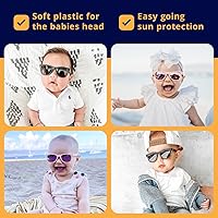 Vista 5 de Gafas de sol polarizadas para bebé con correa, lentes de sol flexibles irrompibles para bebés recién nacidos de 0 a 24 meses