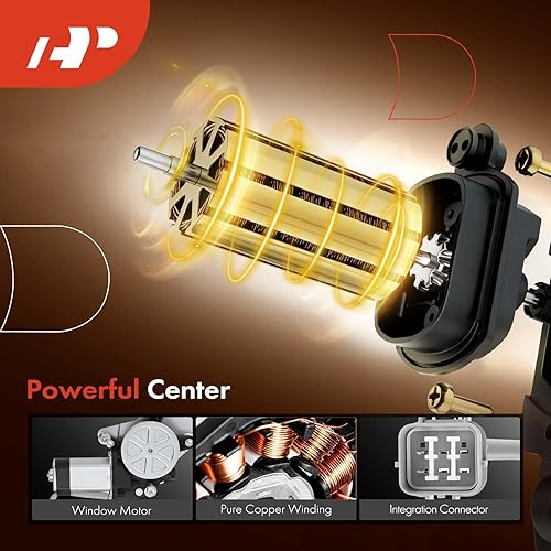 Miniatura 4 de A-Premium Elevalunas eléctrico con motor compatible con Acura TL 2004-2008 trasero derecho lado del pasajero