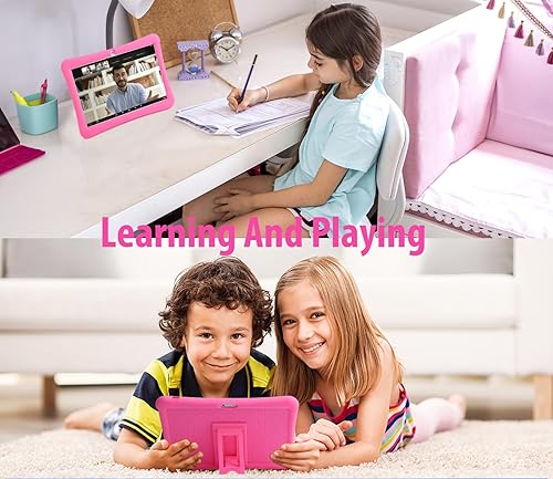 Miniatura 10 de Tableta para niños, Android de 10 pulgadas para niños, 4 GB de RAM 64 GB ROM, pantalla táctil IPS HD de 1280 x 800, tableta con control parental,