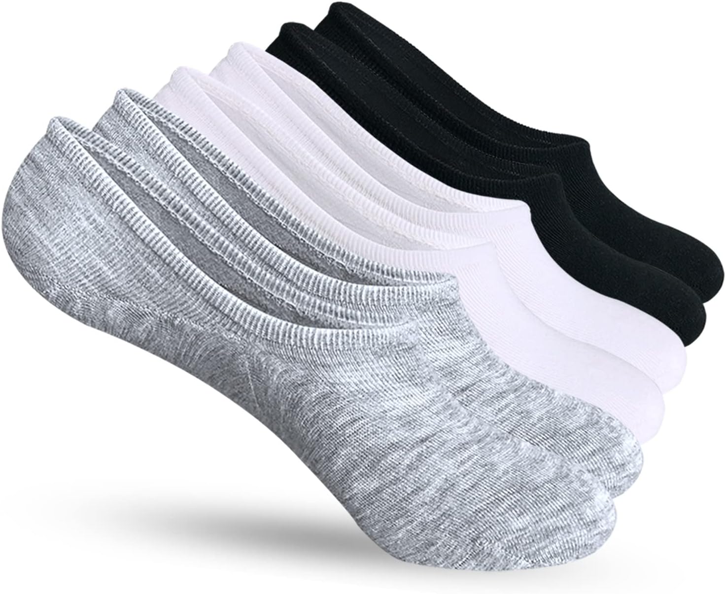 No Show Socks Womens 6 Pairs Low Cut Ankle Footie for Flats Sneakers Loafers