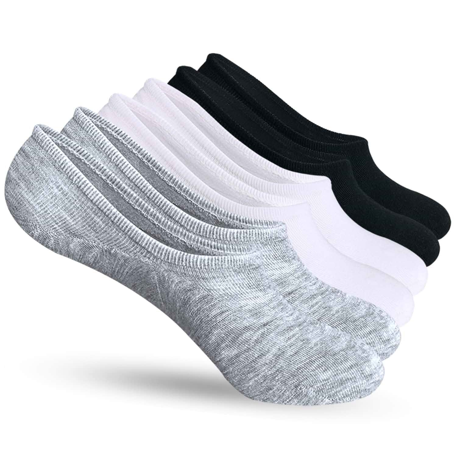 AKOENY No Show Socks Womens 6 Pairs Low Cut Ankle Footie for Flats Sneakers Loafers