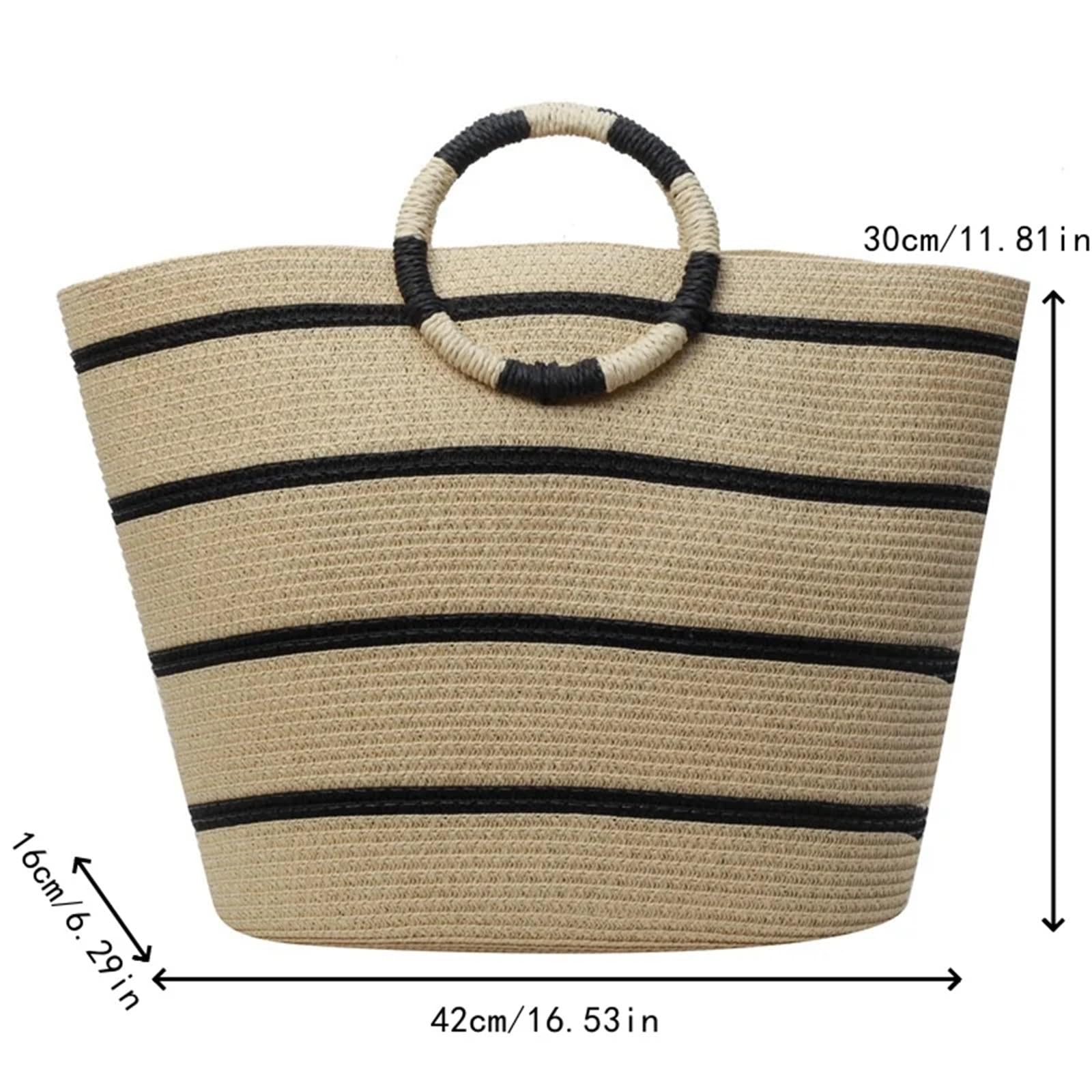 Borsa da spiaggia intrecciata in paglia