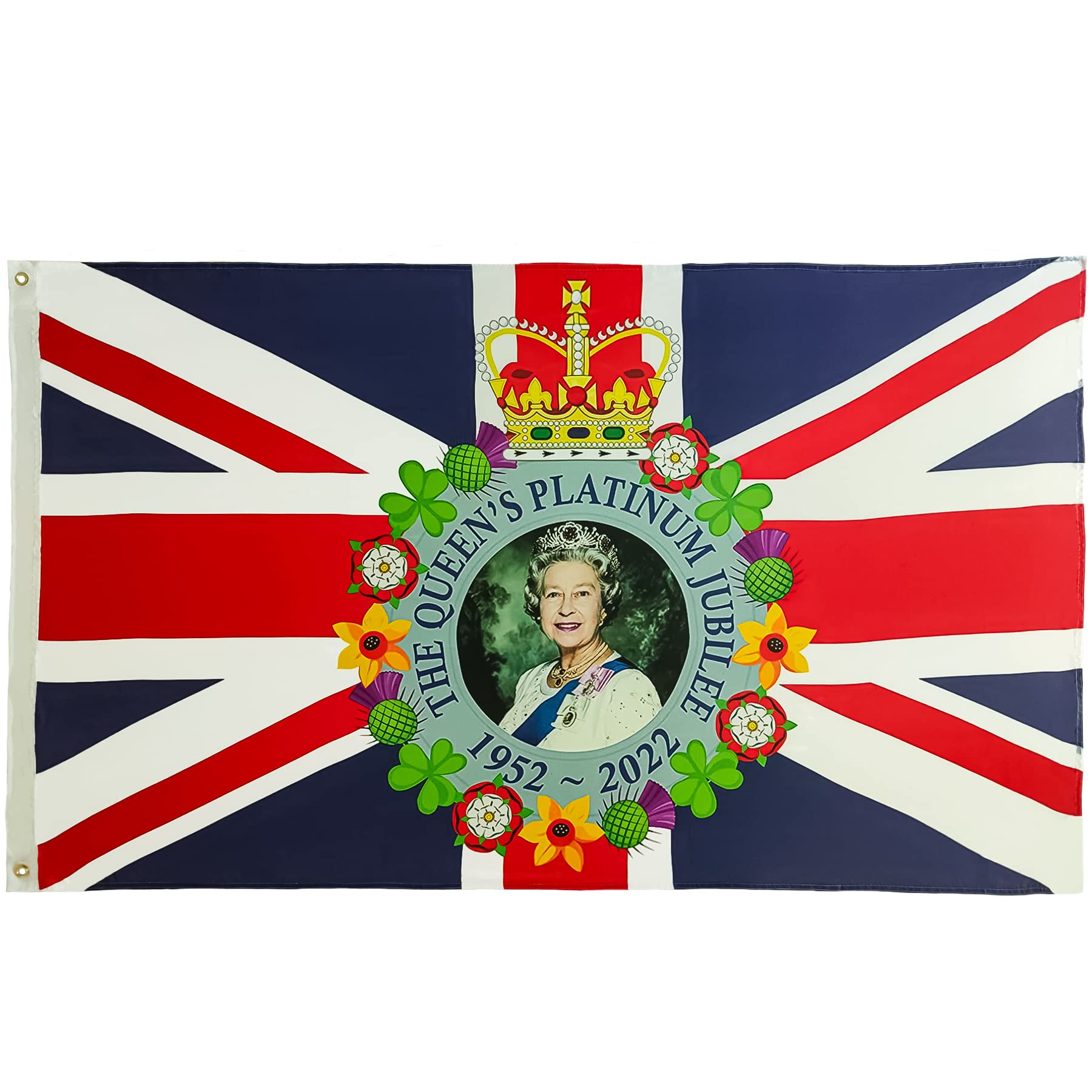 Buy 5ft X 3ft (150 cm X 91cm) Queen Platinum Jubilee , Queen Platinum