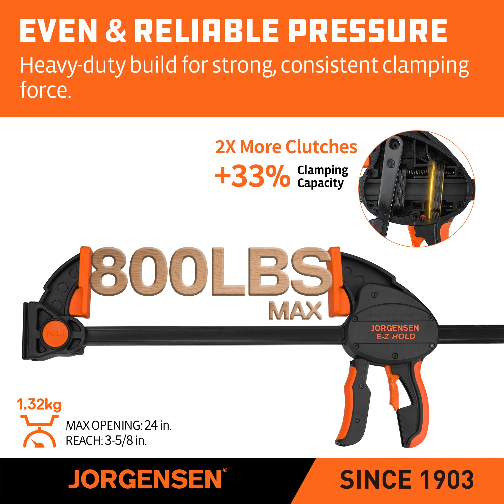 Amazon.co.jp: Jorgensen E-Z Hold 800ポンド ヘビーデューティー