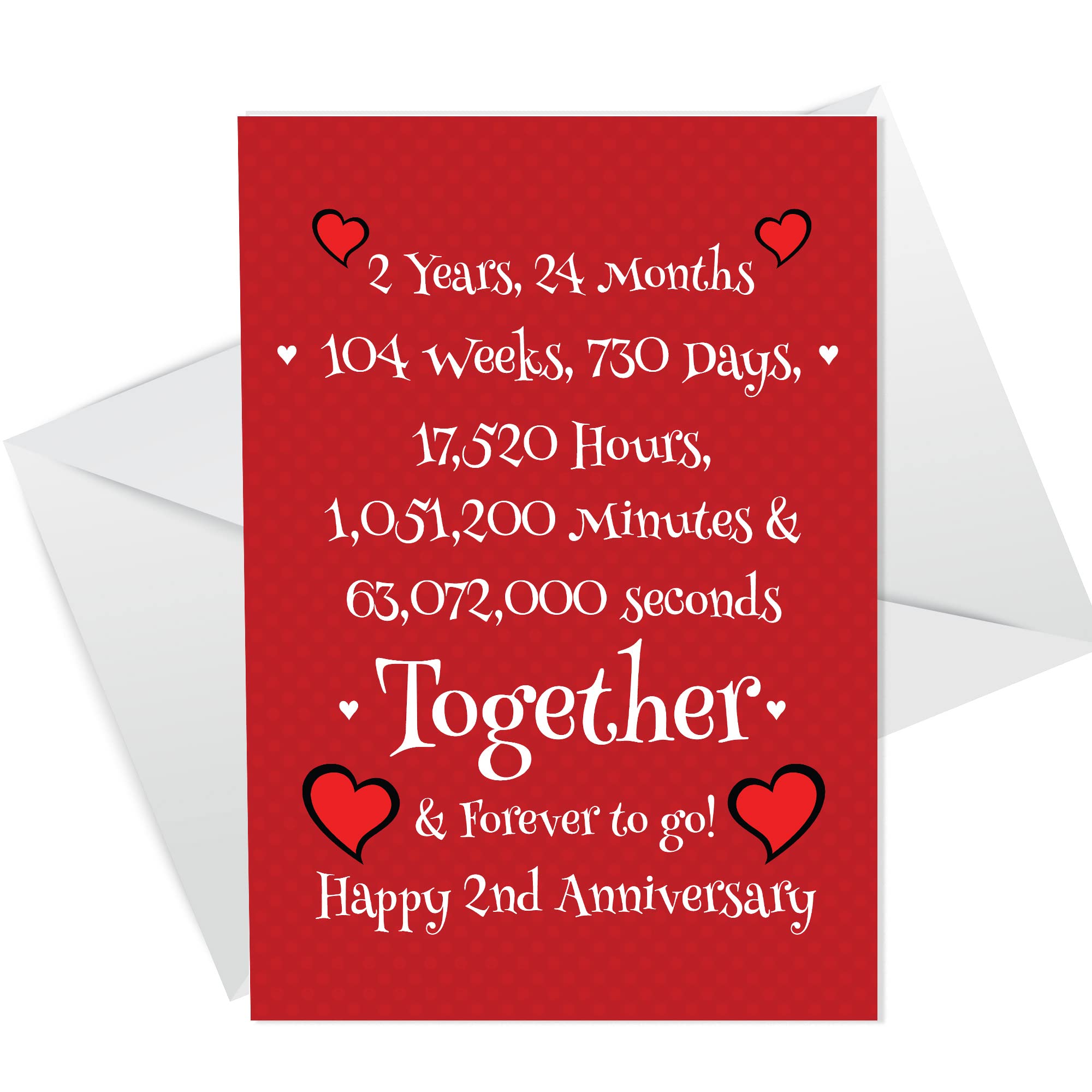 Funny 2nd Anniversary Card Husband Wife Boyfriend Girlfriend Card For Him Her