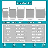 Vista 8 de Juego de ropa de cama rústica de retazos, tamaño individual, funda de edredón de cabaña campestre para niños, adolescentes y adultos, a cuadros, oso