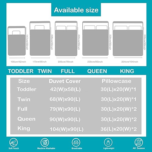 Miniatura 8 de Funda de edredón de estilo rústico para campamento, funda de edredón tamaño Queen para niños, niños, adolescentes, camper, juego de ropa de cama