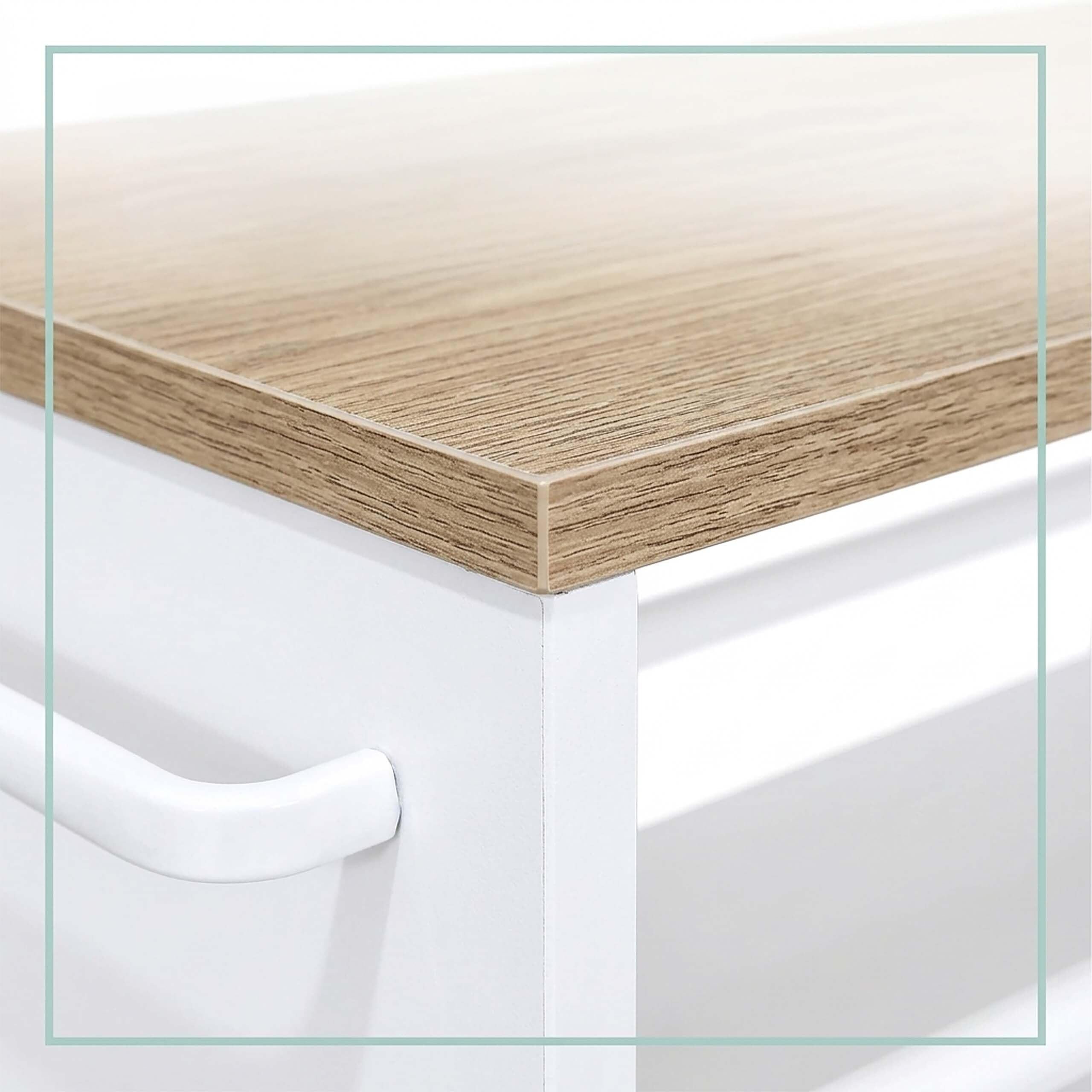 Relaxdays Chariot de Niche Blanc/Naturel