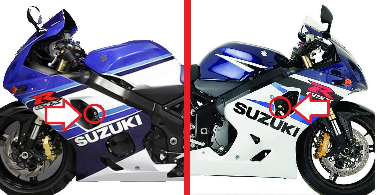 Suzuki GSXR 600 750 K4 K5 2004-2005 TOPES ANTICAIDA Crash Pads Protectors BOBBINS