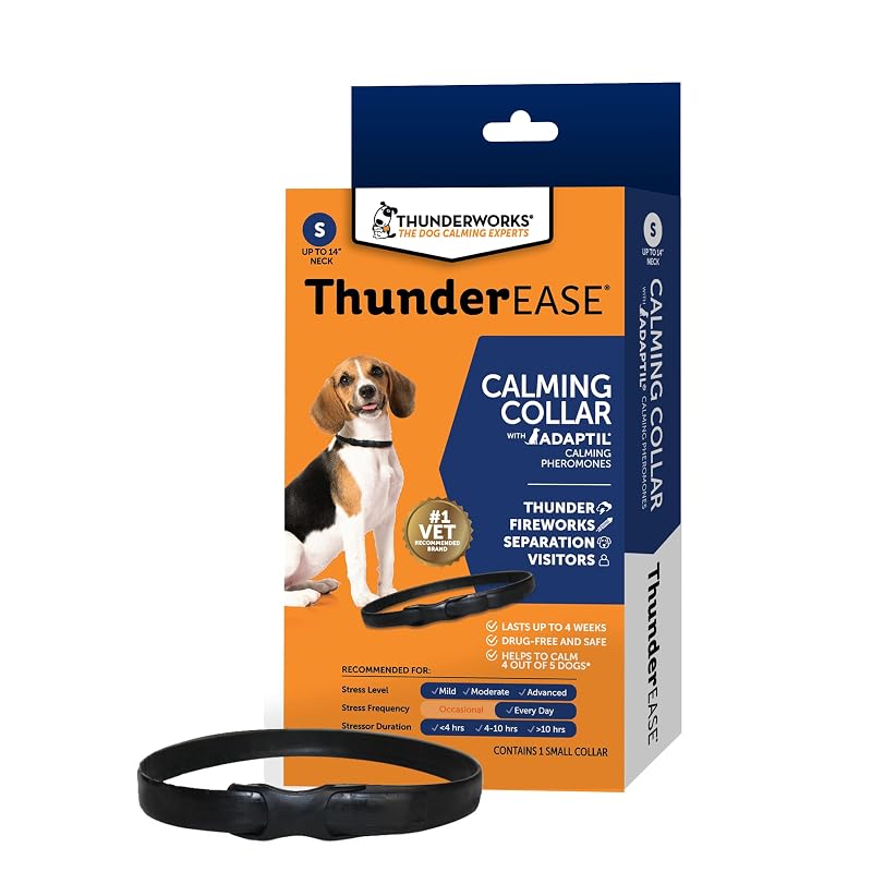 Coleira para cães ThunderEase com análogo de feromônio, tamanho Pequeno (Small)