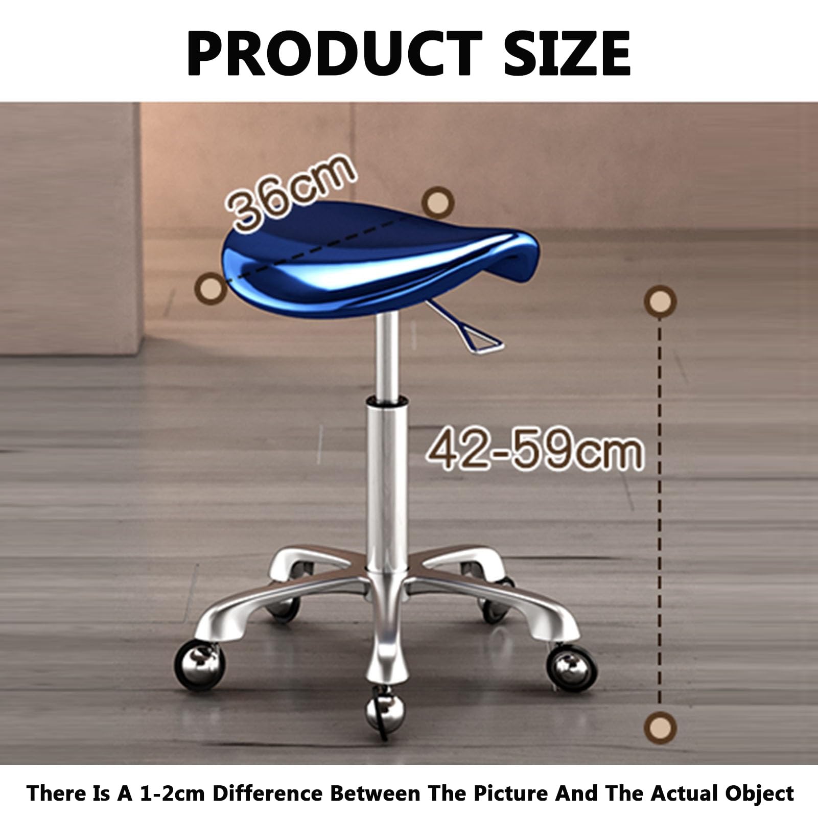 Sgabello a sella girevole e regolabile in altezza, sedia ergonomica per salone, ufficio, casa, supporto posturale