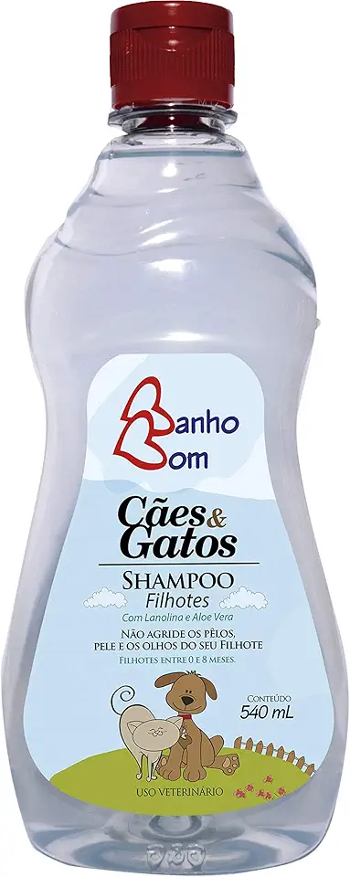 Shampoo Filhotes Banho Bom Cães e Gatos 540 mL