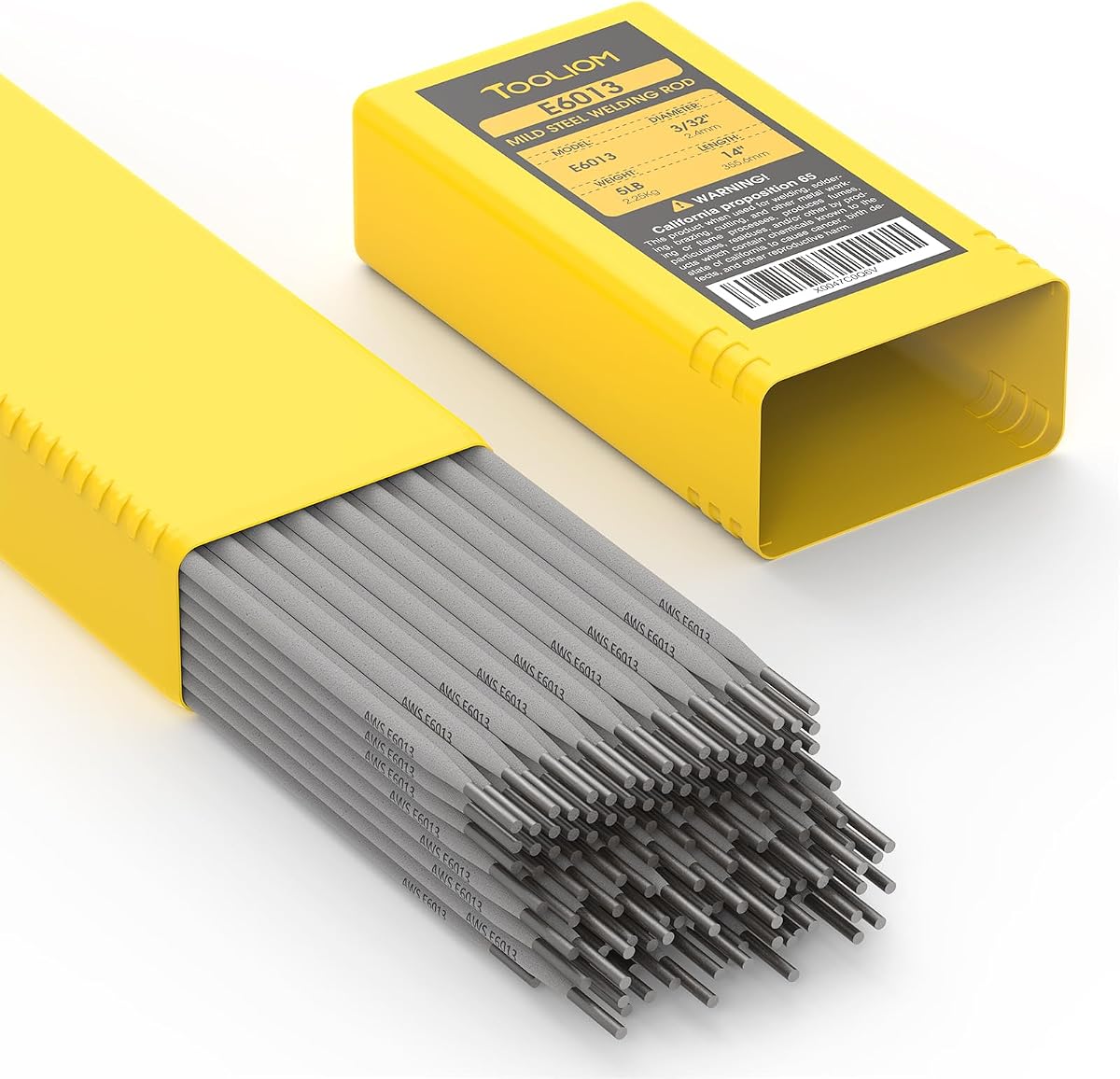 E6013 Welding Rod Carbon Steel Stick Electrodes, 3/32" 5LB | AC/DC operation, all-position use, medium-to-shallow penetration