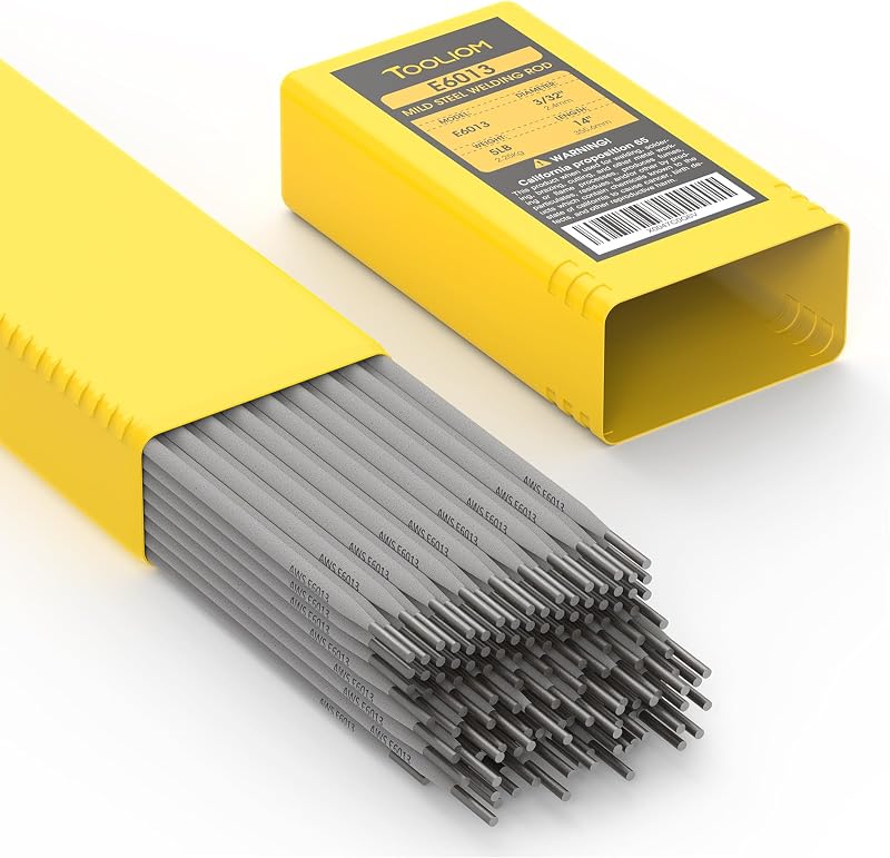 E6013 Welding Rod Carbon Steel Stick Electrodes, 3/32" 5LB | AC/DC operation, all-position use, medium-to-shallow penetration
