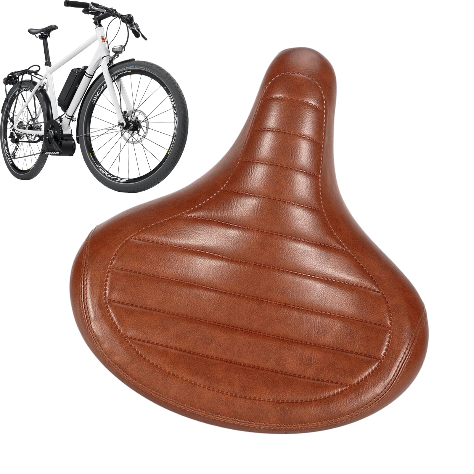 Selle de vélo en PU pour éliminer les douleurs d'assise sur VTT et vélo d'exercice