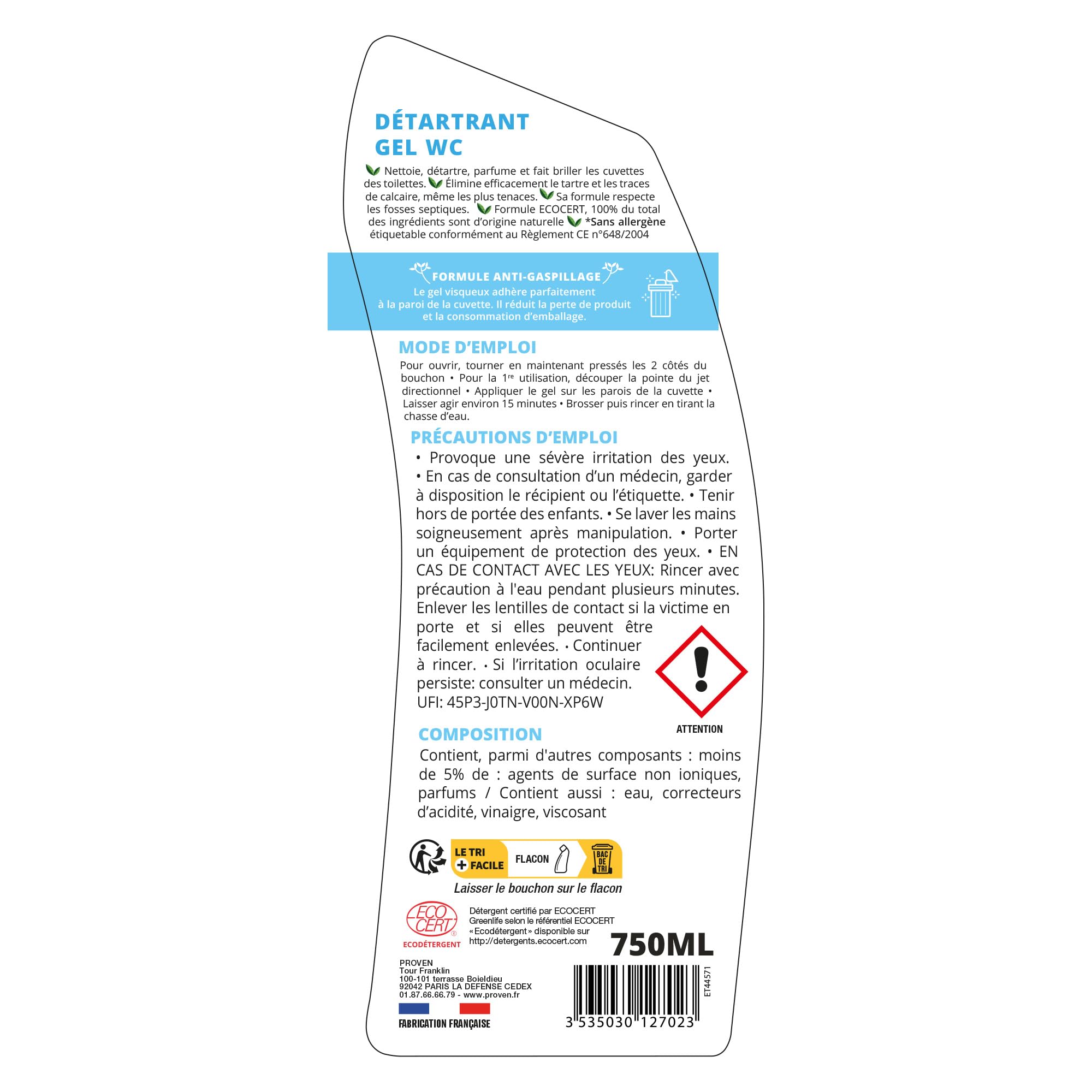 Action verte triple action menthe sols concentré Ecocert