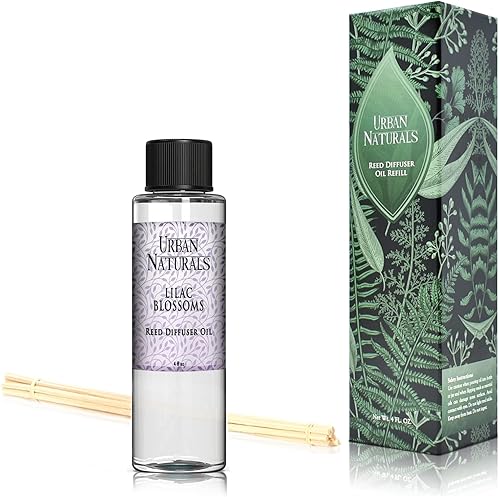 Miniatura 250 de Urban Naturals Reed Diffuser Oil Refill Ocean Mist Sea Salt with Salt Spray, Violet Leaf, Sea Grass, Driftwood 8 oz + Free Reed Sticks, Made in The