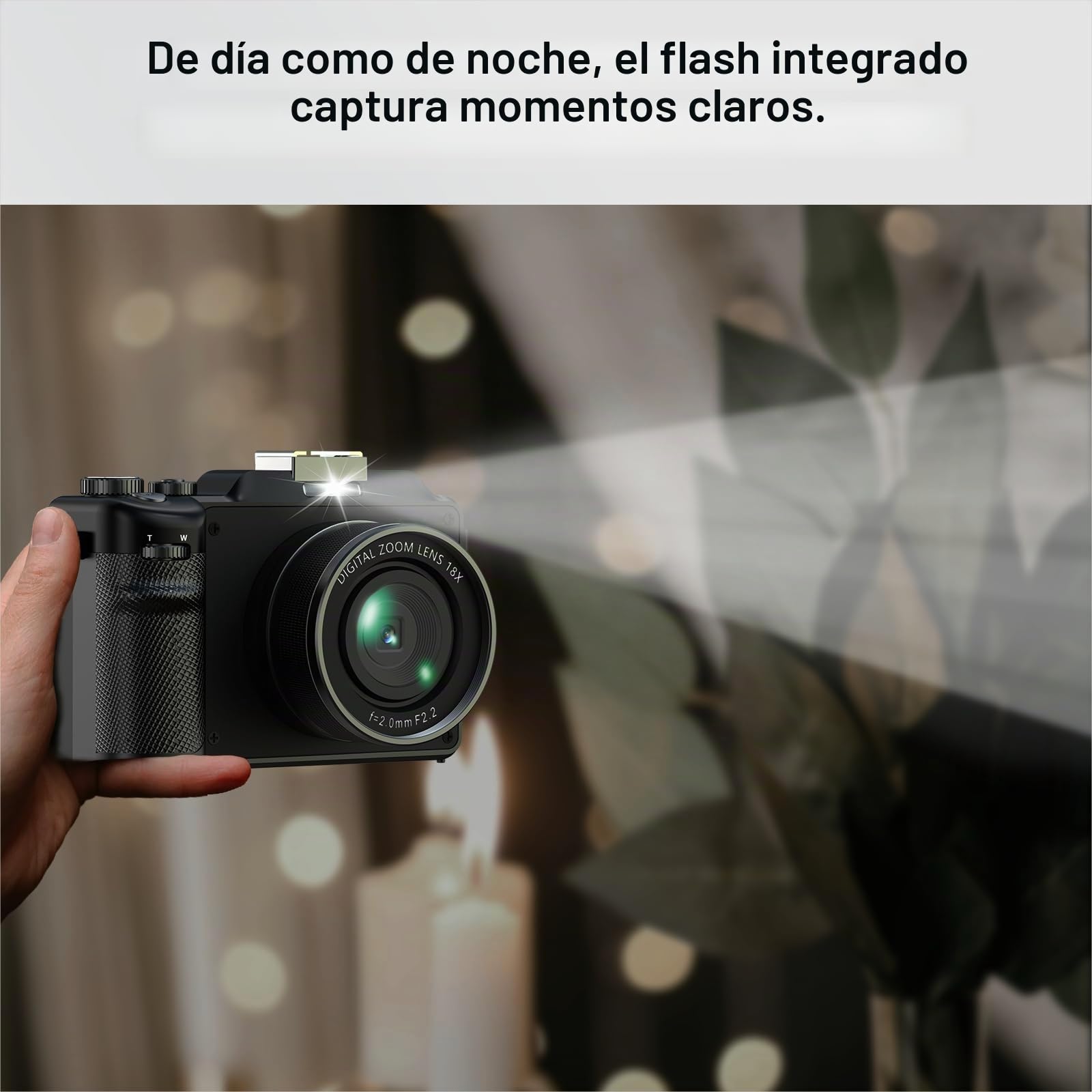 Cámara Digital, Camara de Fotos Digital 5K 64MP con Tarjeta 64GB WiFi, Autofoco, Cámara Compacta con Pantalla LCD de 3" Selfies Cámara de Vlog para Principiantes Adolescentes Adultos Youtube