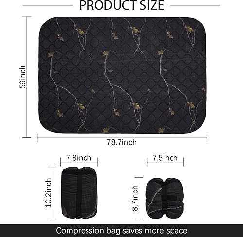 Vista 55 de LOOGU Manta de camuflaje con aislamiento impermeable para acampar al aire libre, senderismo, caza, supervivencia, mochilero, picnic Alpha Green