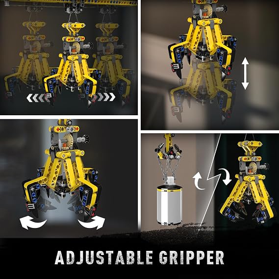 Mould King MOC Crawler Crane Advanced Building Kit for Adults, MOC Mobile Crane Heavy-Duty Truck Sets to Build, APP Control Large Engineering Vehicles, Construction Model Toy for Youth (1731 PCS)