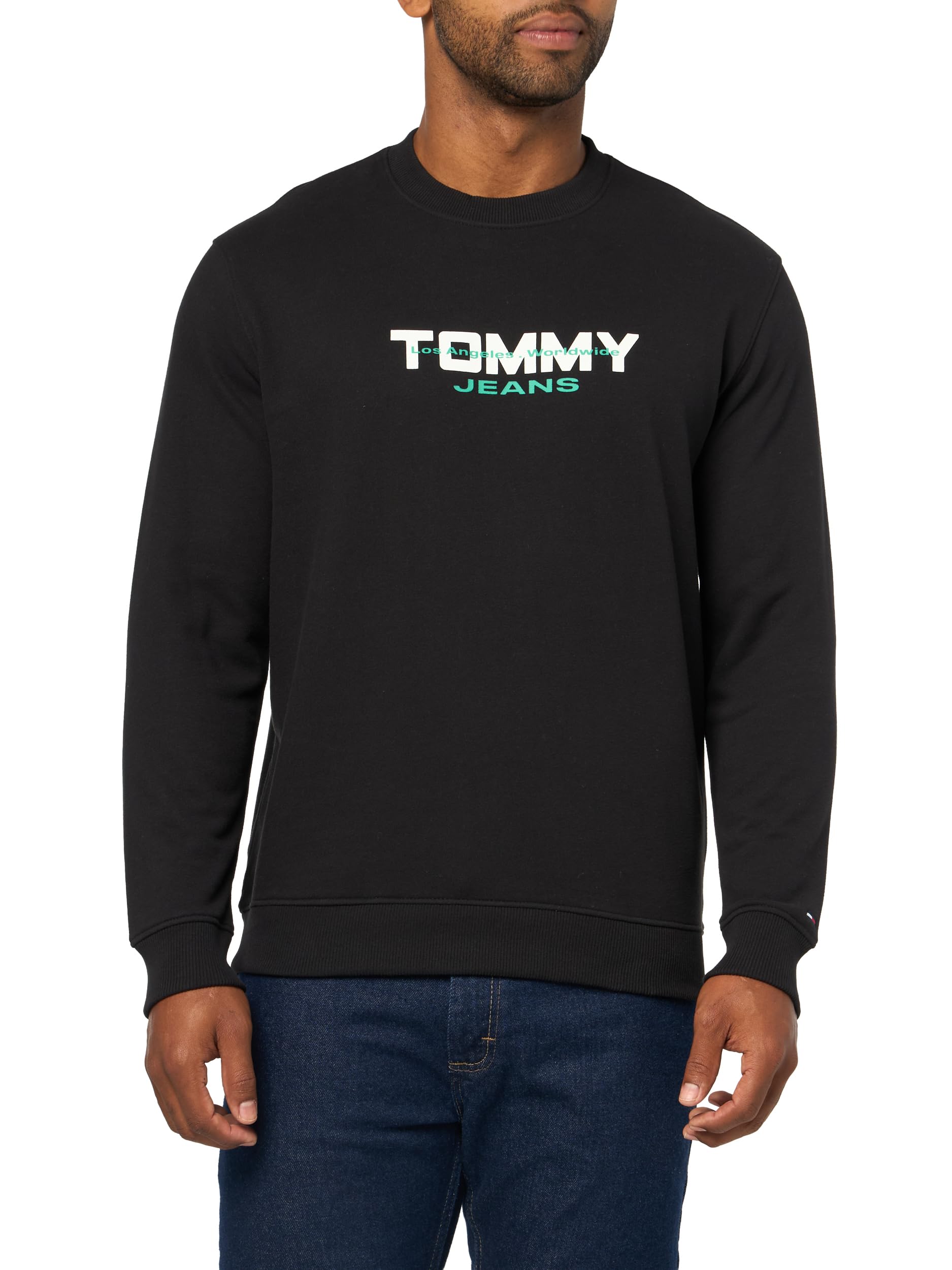Men's Medium Weight Crewneck Sweatshirt With Printed Logo