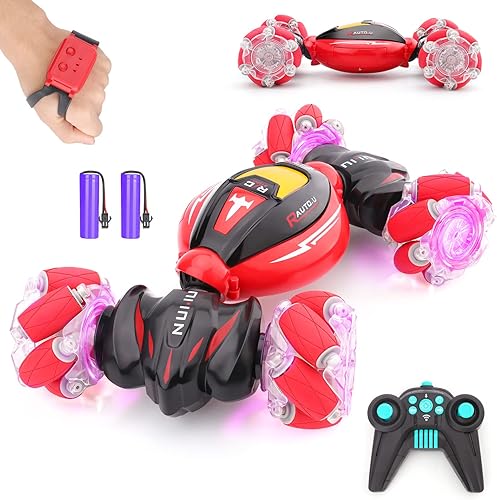 NEXBOX Gesture Sensing RC Stunt Car Toys for Boys - Cool Birthday Gift Ideas for Kids Age 6 7 8 9 10 11 12 Year Old, 2.4Ghz 4WD Hand Controlled